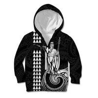 Custom Hawaii Kid Hoodie King Kamehameha - White - Wonder Print Shop
