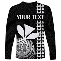 Custom Hawaii Long Sleeve Shirt King Kamehameha - White - Wonder Print Shop