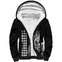 Custom Hawaii Sherpa Hoodie King Kamehameha - White - Wonder Print Shop
