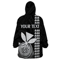 Custom Hawaii Wearable Blanket Hoodie King Kamehameha - White - Wonder Print Shop