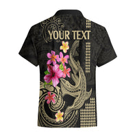 Custom Polynesian Hawaiian Shirt Hawaiian Warriors with Tribal Shark Tattoos - Nude - Wonder Print Shop