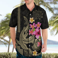 Custom Polynesian Hawaiian Shirt Hawaiian Warriors with Tribal Shark Tattoos - Nude - Wonder Print Shop