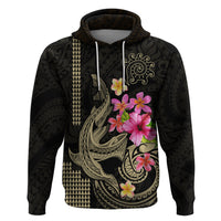 Custom Polynesian Hoodie Hawaiian Warriors with Tribal Shark Tattoos - Nude - Wonder Print Shop