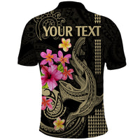 Custom Polynesian Polo Shirt Hawaiian Warriors with Tribal Shark Tattoos - Nude - Wonder Print Shop