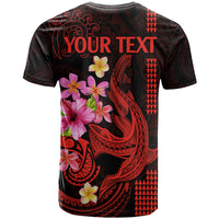 Custom Polynesian T Shirt Hawaiian Warriors with Tribal Shark Tattoos - Red - Wonder Print Shop