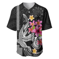 Custom Polynesian Baseball Jersey Hawaiian Warriors with Tribal Shark Tattoos - White LT9 - Wonder Print Shop