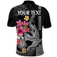 Custom Polynesian Polo Shirt Hawaiian Warriors with Tribal Shark Tattoos - White - Wonder Print Shop