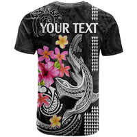 Custom Polynesian T Shirt Hawaiian Warriors with Tribal Shark Tattoos - White - Wonder Print Shop