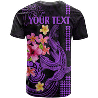 Custom Polynesian T Shirt Hawaiian Warriors with Tribal Shark Tattoos - Purple - Wonder Print Shop