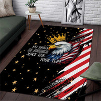 No Kings In America Since 1776 Area Rug We The People USA Flag - Wonder Print Shop