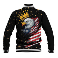 No Kings In America Since 1776 Baseball Jacket We The People USA Flag - Wonder Print Shop
