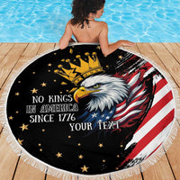 No Kings In America Since 1776 Beach Blanket We The People USA Flag - Wonder Print Shop