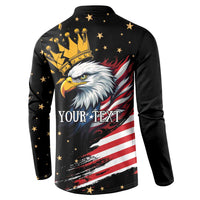 No Kings In America Since 1776 Button Sweatshirt We The People USA Flag - Wonder Print Shop