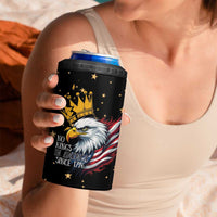 No Kings In America Since 1776 4 in 1 Can Cooler Tumbler We The People USA Flag - Wonder Print Shop