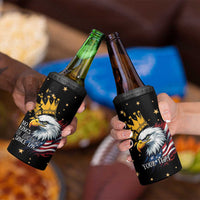 No Kings In America Since 1776 4 in 1 Can Cooler Tumbler We The People USA Flag - Wonder Print Shop