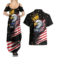 No Kings In America Since 1776 Couples Matching Summer Maxi Dress and Hawaiian Shirt We The People USA Flag - Wonder Print Shop
