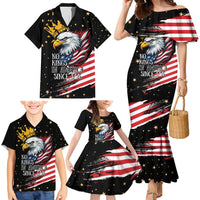 No Kings In America Since 1776 Family Matching Mermaid Dress and Hawaiian Shirt We The People USA Flag - Wonder Print Shop