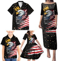 No Kings In America Since 1776 Family Matching Puletasi and Hawaiian Shirt We The People USA Flag - Wonder Print Shop