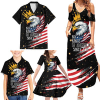 No Kings In America Since 1776 Family Matching Summer Maxi Dress and Hawaiian Shirt We The People USA Flag - Wonder Print Shop