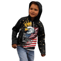 No Kings In America Since 1776 Kid Hoodie We The People USA Flag - Wonder Print Shop