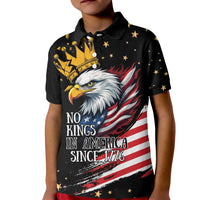 No Kings In America Since 1776 Kid Polo Shirt We The People USA Flag - Wonder Print Shop
