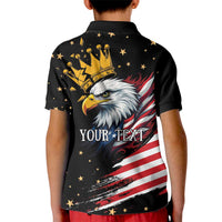 No Kings In America Since 1776 Kid Polo Shirt We The People USA Flag - Wonder Print Shop