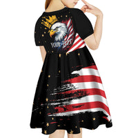 No Kings In America Since 1776 Kid Short Sleeve Dress We The People USA Flag - Wonder Print Shop
