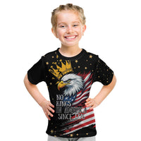 No Kings In America Since 1776 Kid T Shirt We The People USA Flag - Wonder Print Shop