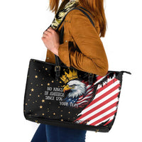 No Kings In America Since 1776 Leather Tote Bag We The People USA Flag - Wonder Print Shop