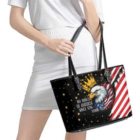 No Kings In America Since 1776 Leather Tote Bag We The People USA Flag - Wonder Print Shop