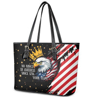 No Kings In America Since 1776 Leather Tote Bag We The People USA Flag - Wonder Print Shop