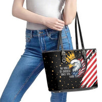 No Kings In America Since 1776 Leather Tote Bag We The People USA Flag - Wonder Print Shop