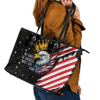 No Kings In America Since 1776 Leather Tote Bag We The People USA Flag - Wonder Print Shop