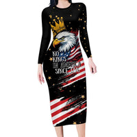 No Kings In America Since 1776 Long Sleeve Bodycon Dress We The People USA Flag - Wonder Print Shop