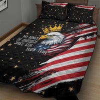 No Kings In America Since 1776 Quilt Bed Set We The People USA Flag - Wonder Print Shop