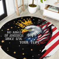 No Kings In America Since 1776 Round Carpet We The People USA Flag - Wonder Print Shop