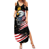 No Kings In America Since 1776 Summer Maxi Dress We The People USA Flag - Wonder Print Shop