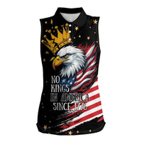 No Kings In America Since 1776 Women Sleeveless Polo Shirt We The People USA Flag - Wonder Print Shop