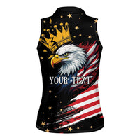 No Kings In America Since 1776 Women Sleeveless Polo Shirt We The People USA Flag - Wonder Print Shop
