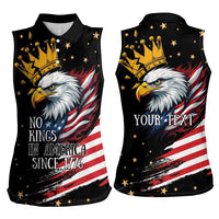 No Kings In America Since 1776 Women Sleeveless Polo Shirt We The People USA Flag - Wonder Print Shop