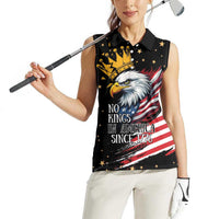 No Kings In America Since 1776 Women Sleeveless Polo Shirt We The People USA Flag - Wonder Print Shop