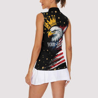 No Kings In America Since 1776 Women Sleeveless Polo Shirt We The People USA Flag - Wonder Print Shop