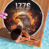 We The People Since 1776 Beach Blanket USA Flag Flame Eagle - Wonder Print Shop