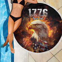 We The People Since 1776 Beach Blanket USA Flag Flame Eagle - Wonder Print Shop