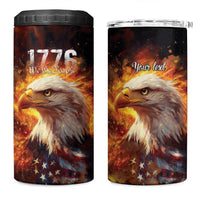 We The People Since 1776 4 in 1 Can Cooler Tumbler USA Flag Flame Eagle - Wonder Print Shop