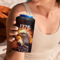 We The People Since 1776 4 in 1 Can Cooler Tumbler USA Flag Flame Eagle - Wonder Print Shop