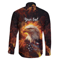 We The People Since 1776 Family Matching Off The Shoulder Long Sleeve Dress and Hawaiian Shirt USA Flag Flame Eagle - Wonder Print Shop