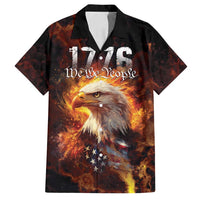 We The People Since 1776 Family Matching Off Shoulder Maxi Dress and Hawaiian Shirt USA Flag Flame Eagle - Wonder Print Shop