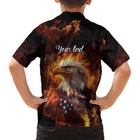 We The People Since 1776 Family Matching Off Shoulder Short Dress and Hawaiian Shirt USA Flag Flame Eagle - Wonder Print Shop