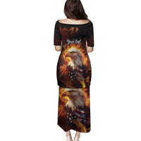 We The People Since 1776 Family Matching Puletasi and Hawaiian Shirt USA Flag Flame Eagle - Wonder Print Shop